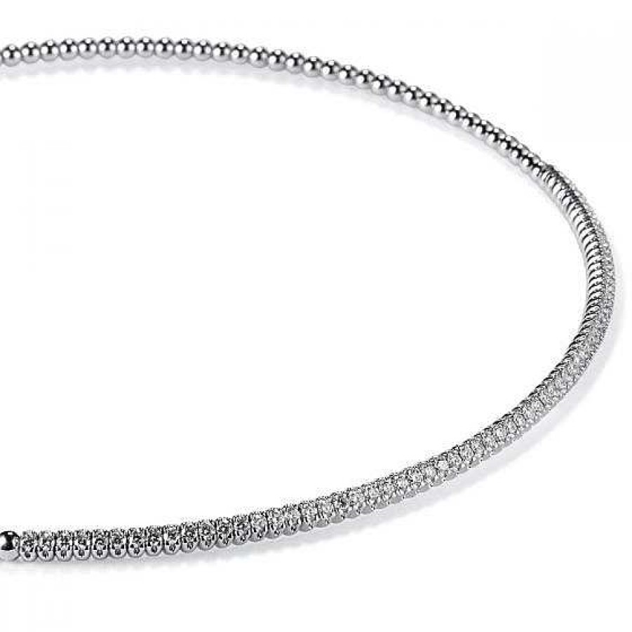 Joyas Chocrón | Gargantilla Choker "Bubbles" De Oro Blanco Con Diamantes