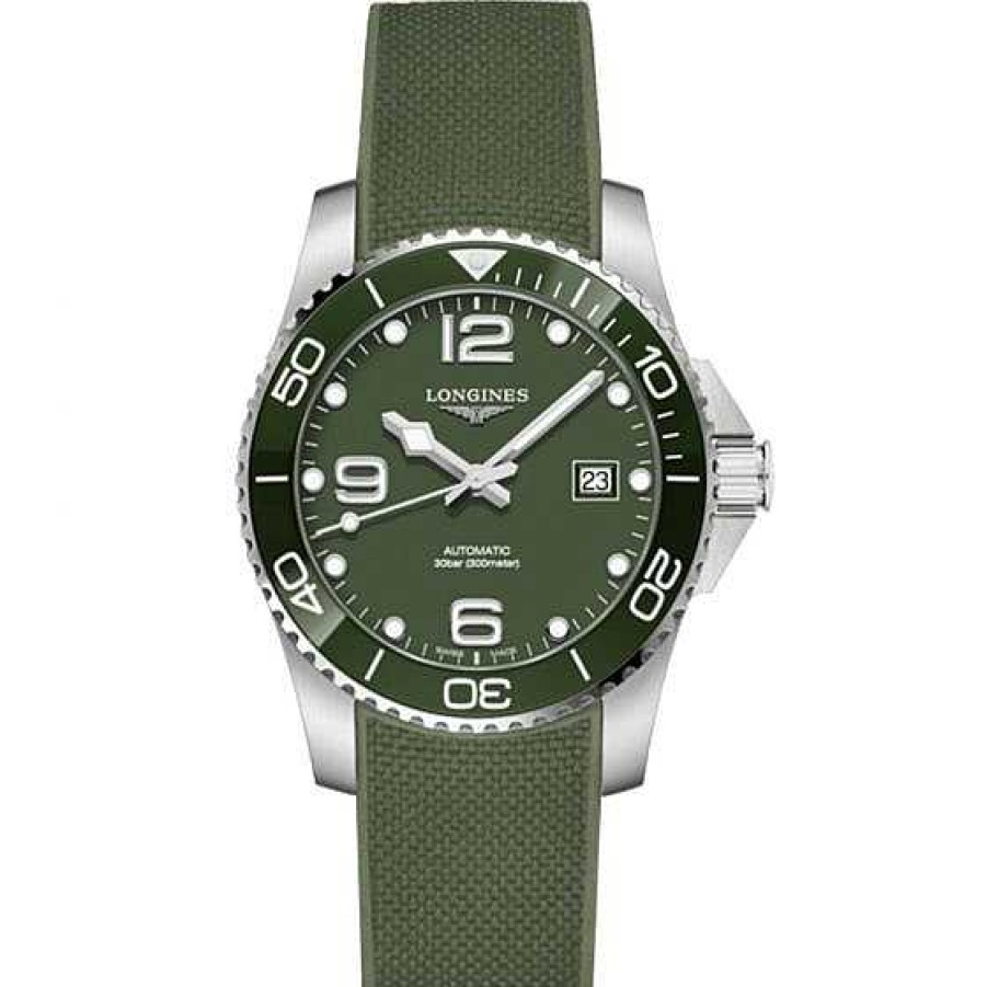 Relojes Longines | Longines Hydroconquest 41 Mm Esfera Verde Caucho