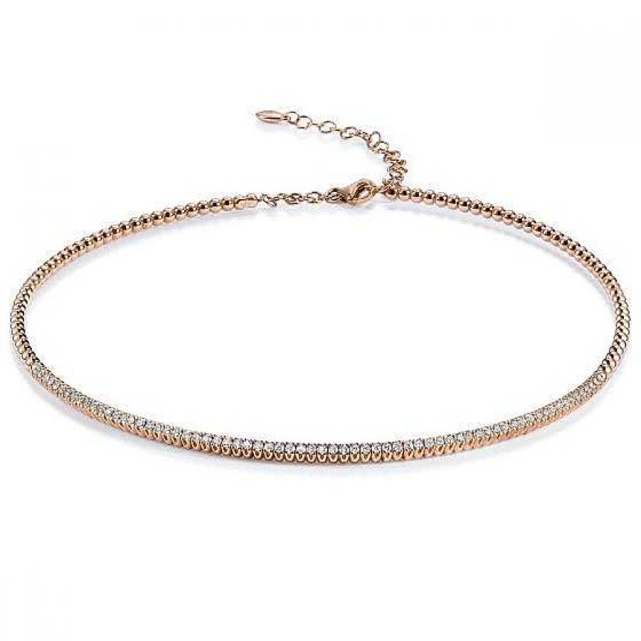 Joyas Chocrón | Gargantilla Choker "Bubbles" De Oro Rosa Con Diamantes