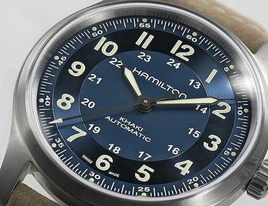 Relojes Hamilton | Hamilton Khaki Field Titanium 42Mm Esfera Azul Auto