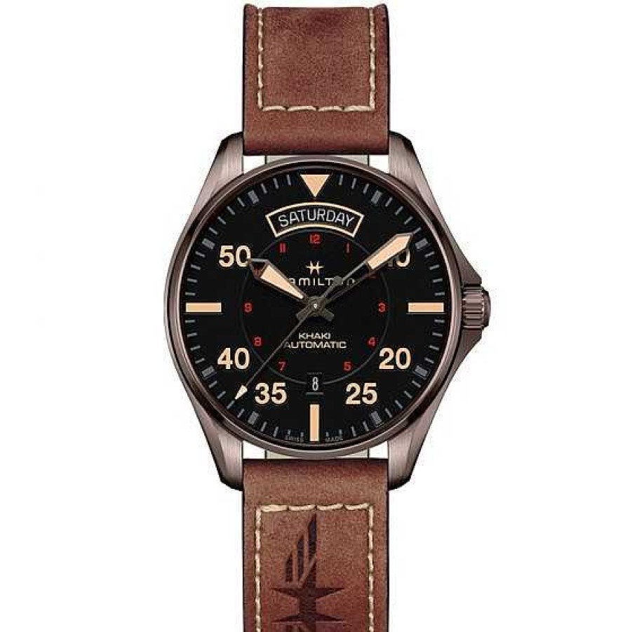 Relojes Hamilton | Hamilton Khaki Aviation Pilot Day-Date Auto Piel