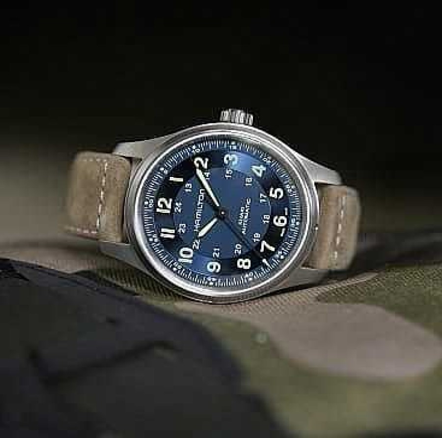 Relojes Hamilton | Hamilton Khaki Field Titanium 42Mm Esfera Azul Auto