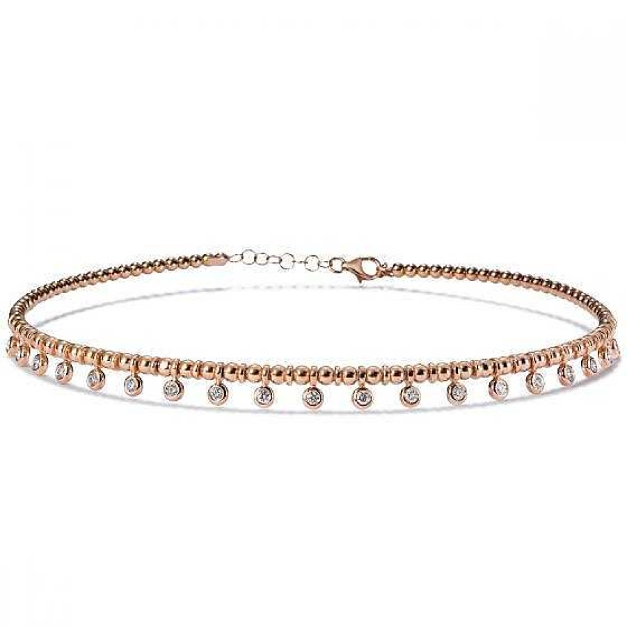 Joyas Chocrón | Gargantilla Choker "Bubbles" De Oro Rosa Con Diamantes