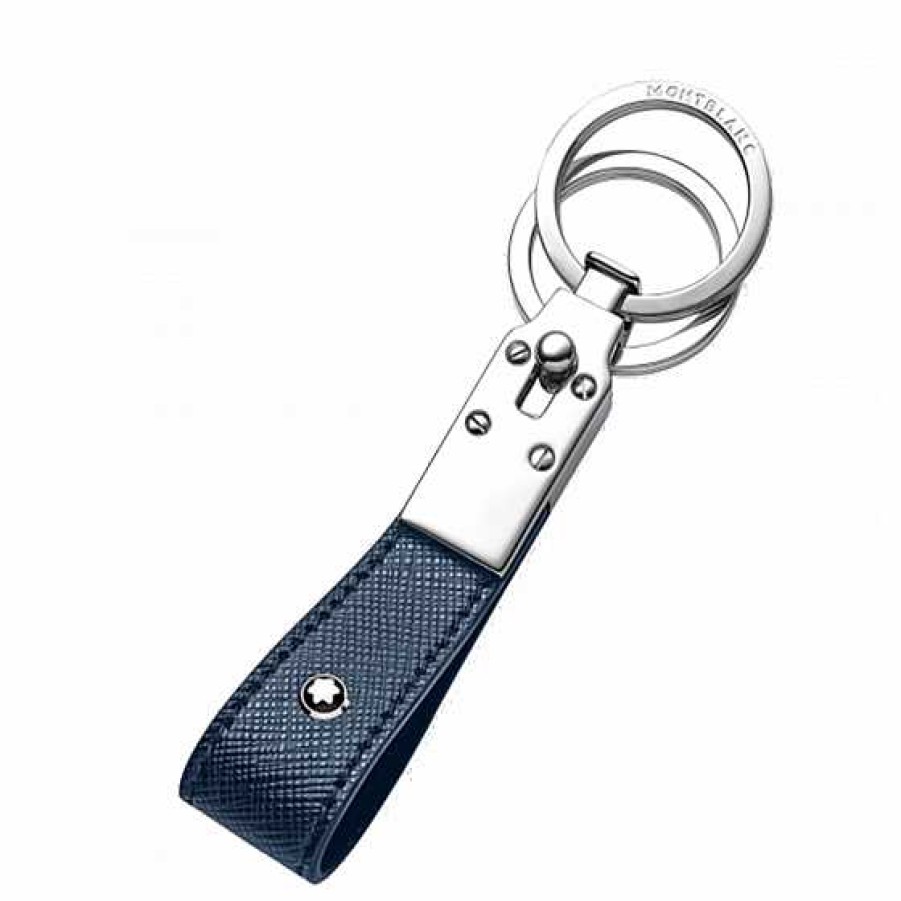 Accesorios Montblanc | Llavero Montblanc Sartorial Piel Azul