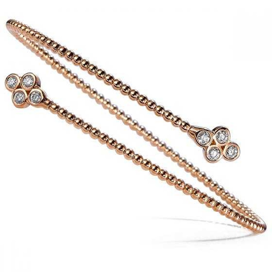 Joyas Chocrón | Pulsera "Bubbles" De Oro Rosa Con 8 Diamantes En Chat N