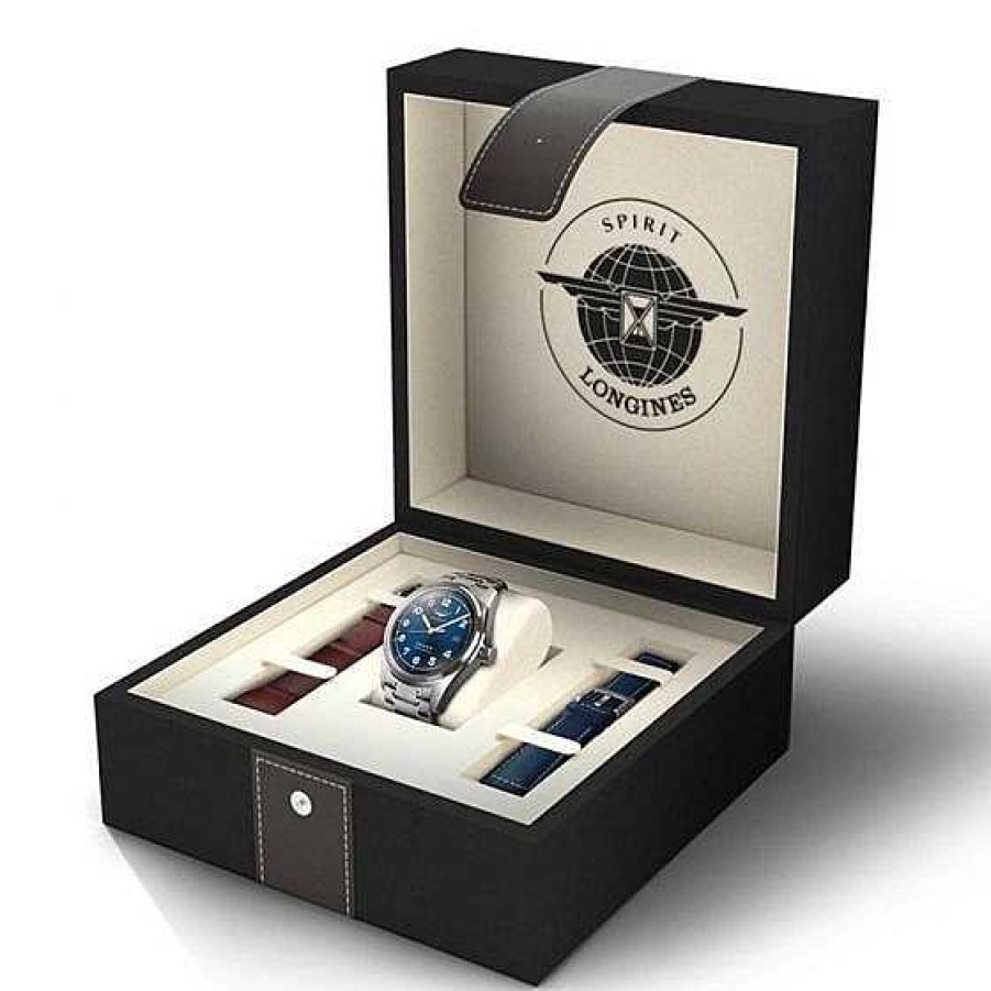 Relojes Longines | Longines Spirit Acero Esfera Azul 42 Mm Auto (Set Correas Intercambiables)