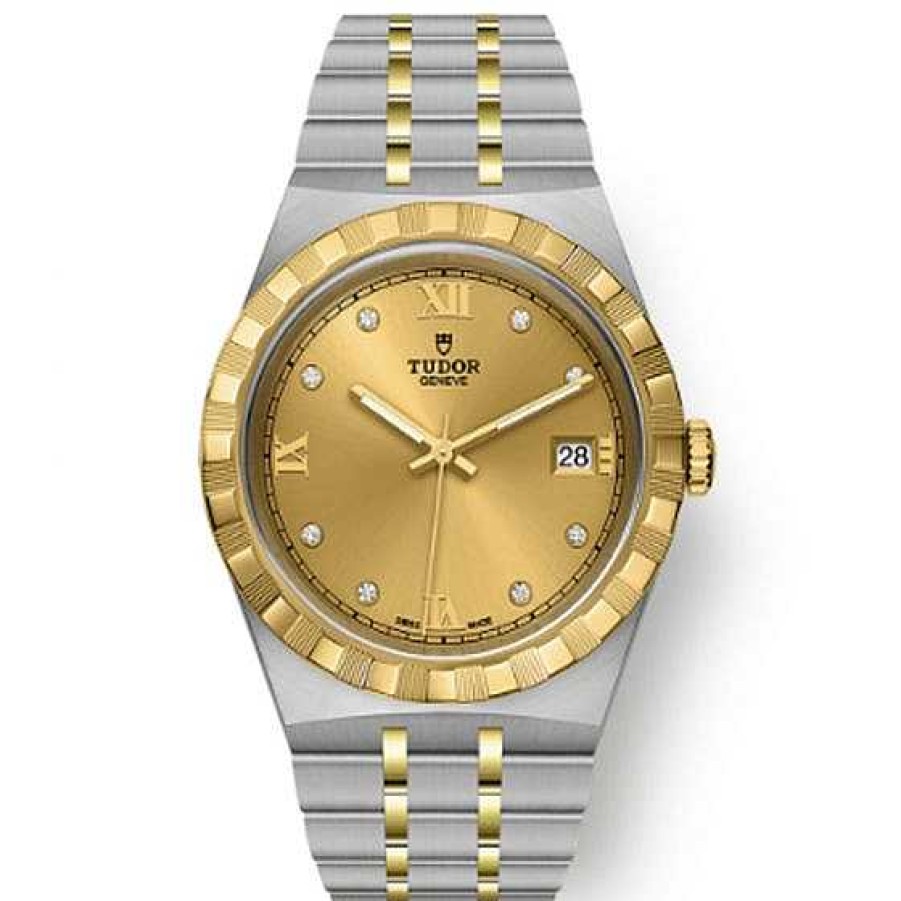 Relojes Tudor | Tudor Royal Bicolor Esfera Champagne Diamantes 38 Mm