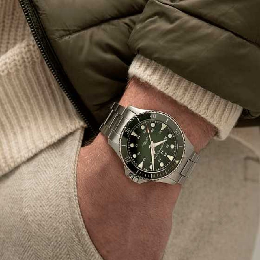 Relojes Hamilton | Hamilton Kahki Navy Scuba 43Mm Esfera Verde