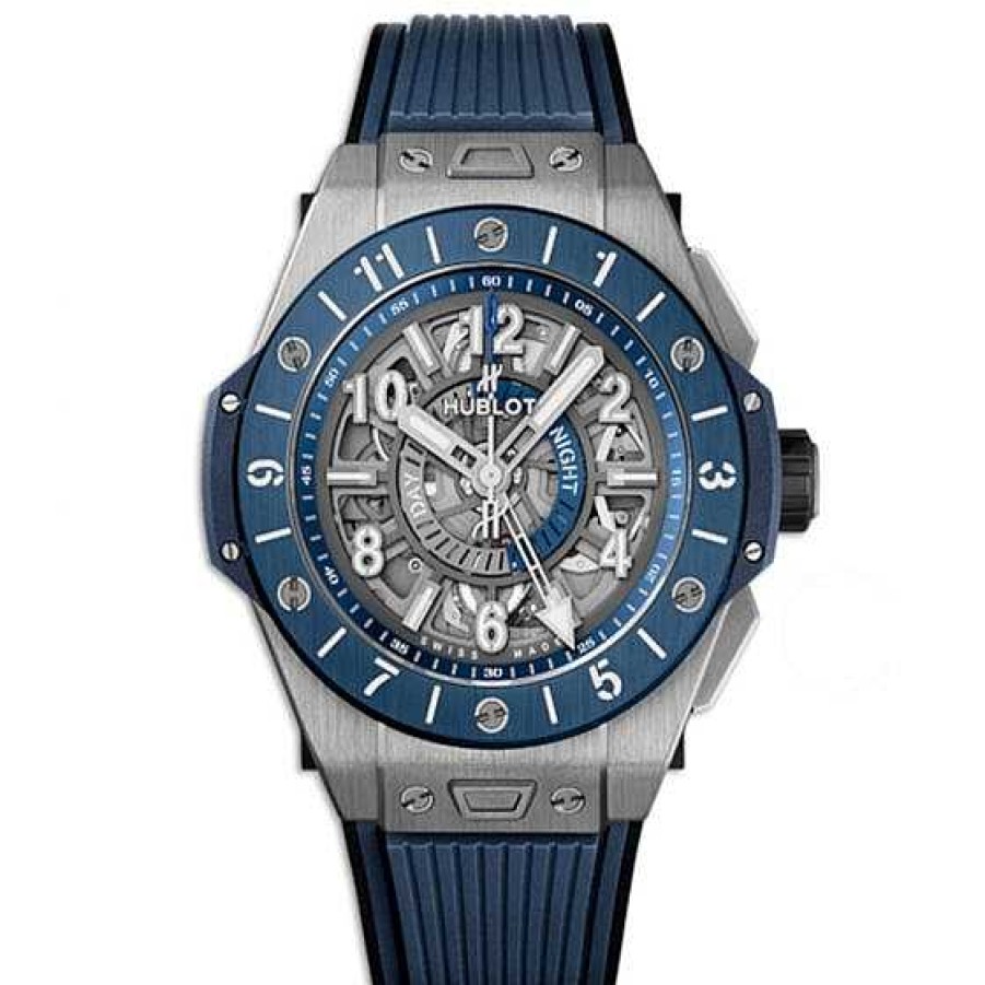 Relojes Hublot | Hublot Big Bang Unico Gmt Titanio Y Cer Mica Azul