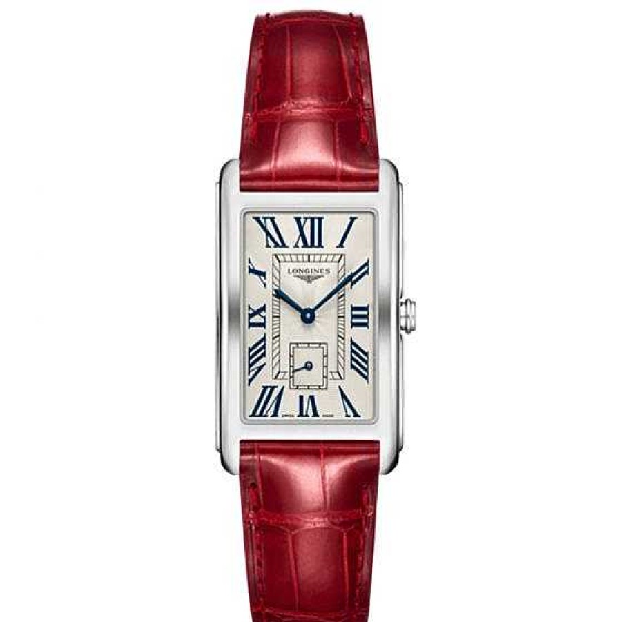 Relojes Longines | Longines Dolce Vita Acero Con Correa Piel Roja