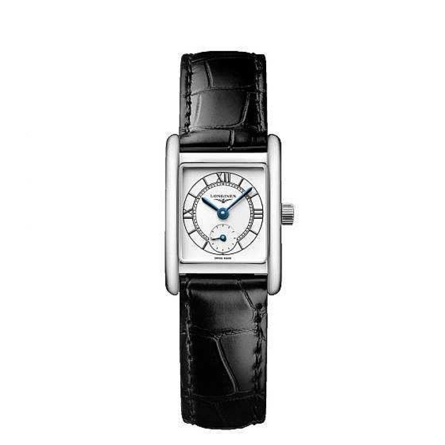 Relojes Longines | Longines Mini Dolcevita Blanco Correa Negra 29Mm