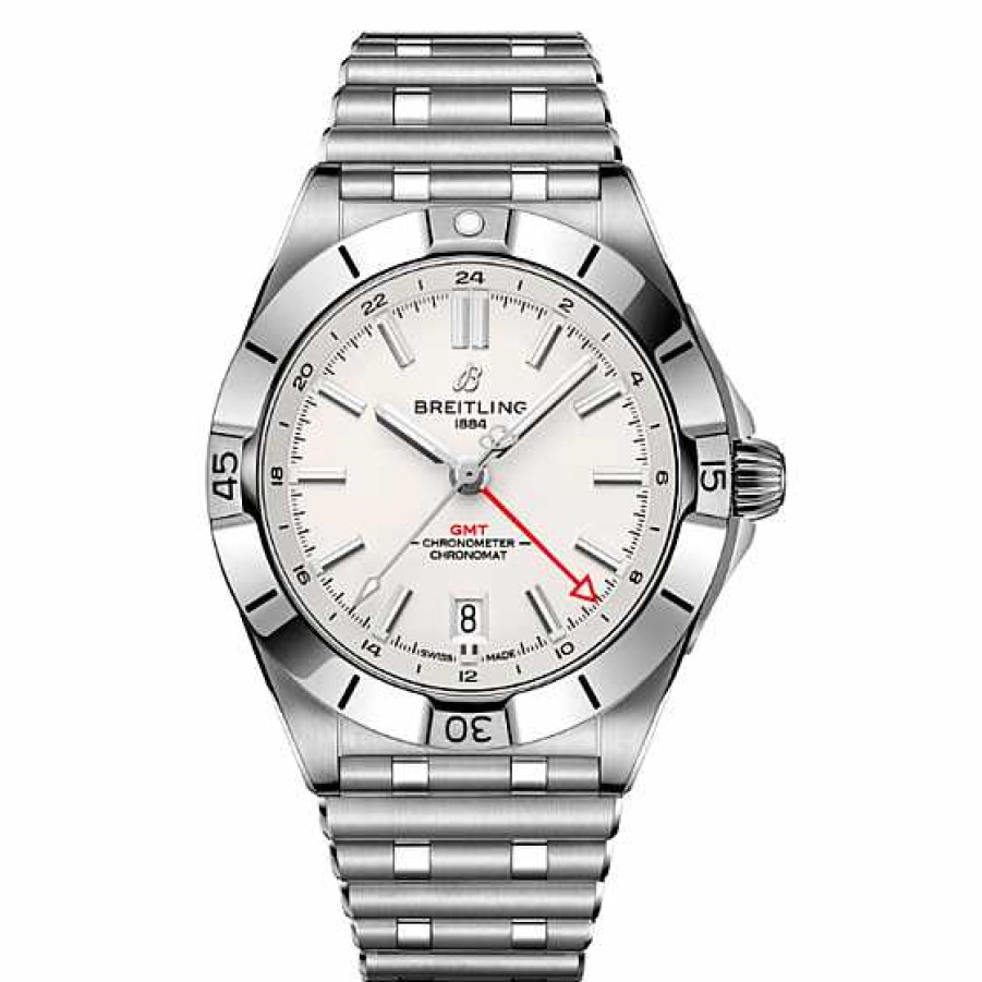 Relojes Breitling | Breitling Chronomat Gmt 40Mm Esfera Blanca