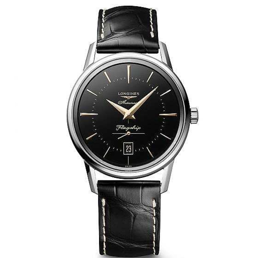 Relojes Longines | Longines Flagship Heritage Esfera Negra 38.5Mm Auto