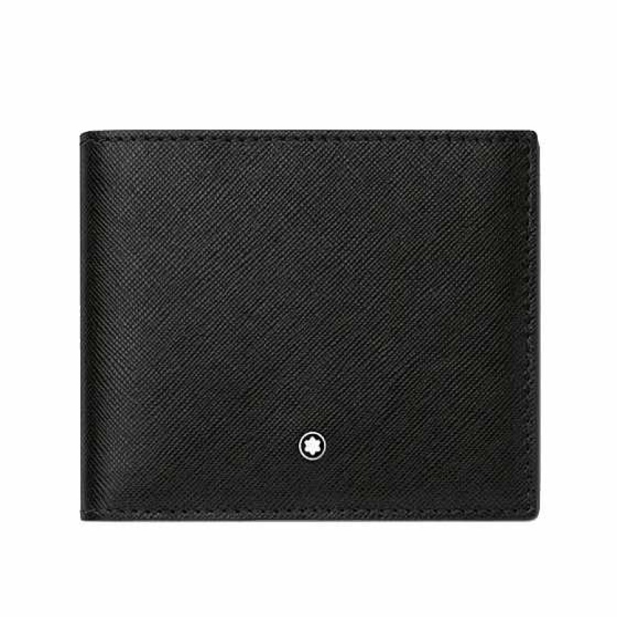 Accesorios Montblanc | Cartera Montblanc Sartorial Negra Para 6 Tarjetas