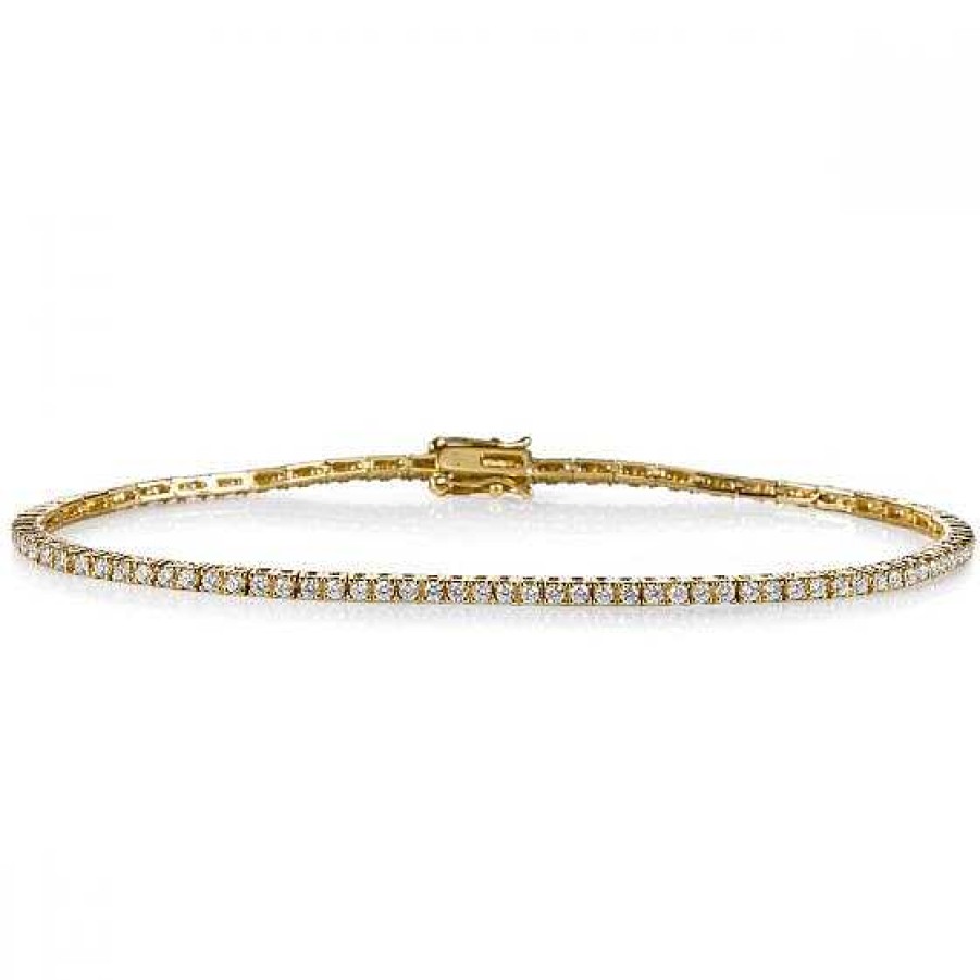 Joyas Chocrón | Pulsera Riviere Oro Amarillo Con Diamantes