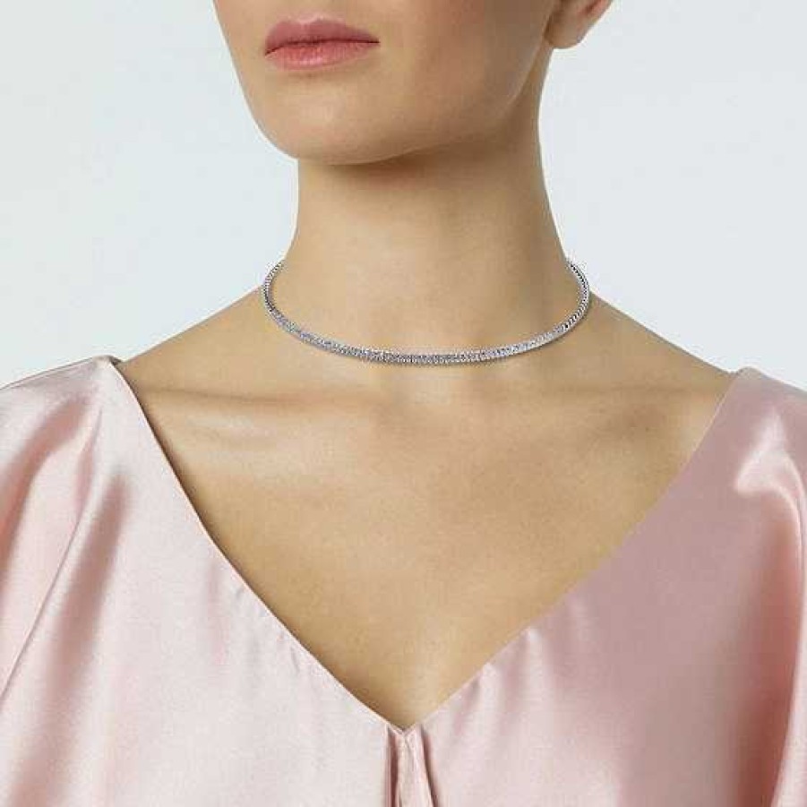 Joyas Chocrón | Gargantilla Choker "Bubbles" De Oro Blanco Con Diamantes