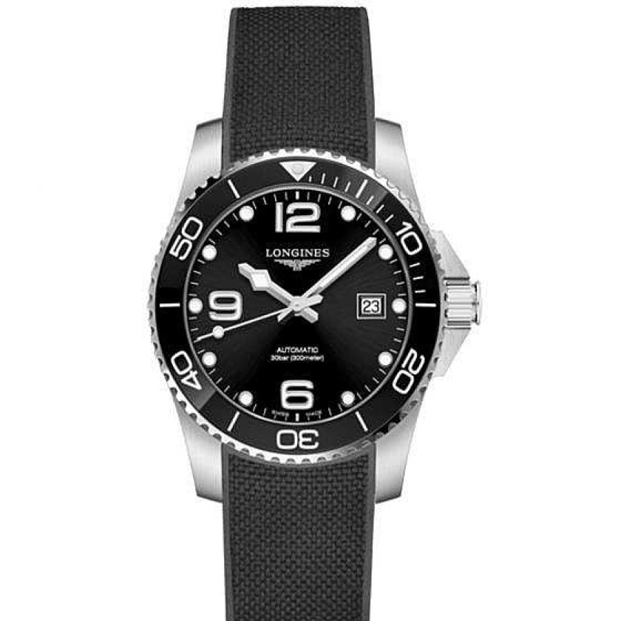 Relojes Longines | Longines Hydroconquest 41Mm Acero Y Caucho Negro