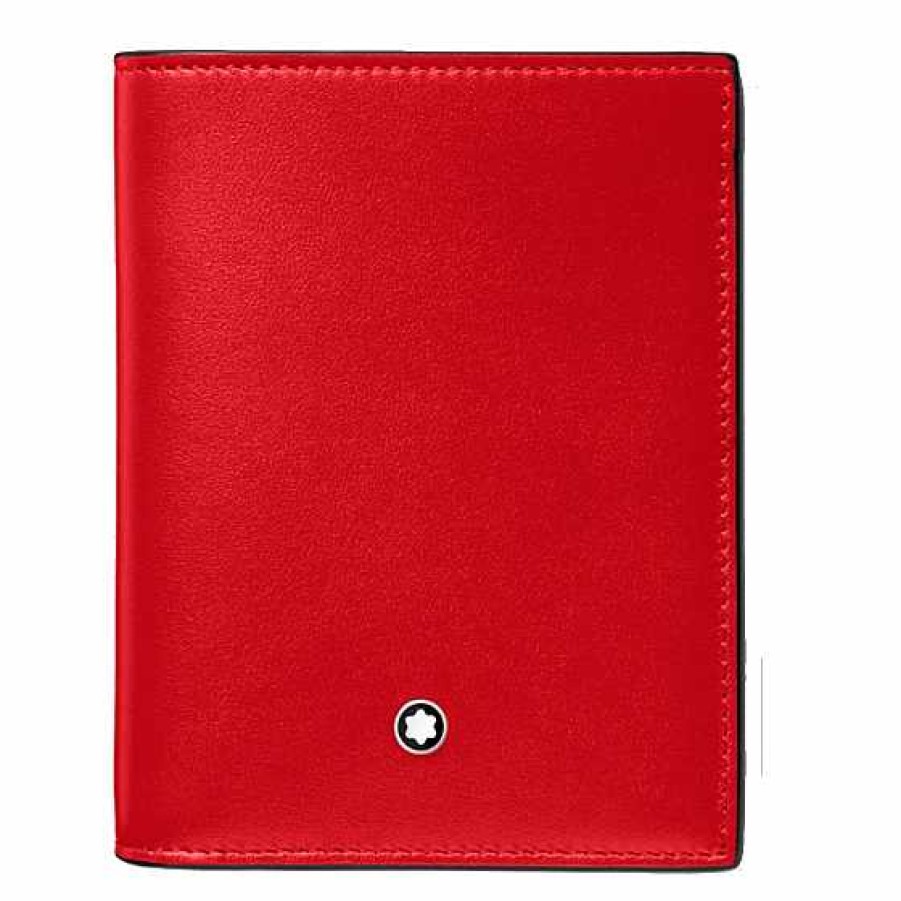 Accesorios Montblanc | Cartera Montblanc Roja Para 6 Tarjetas