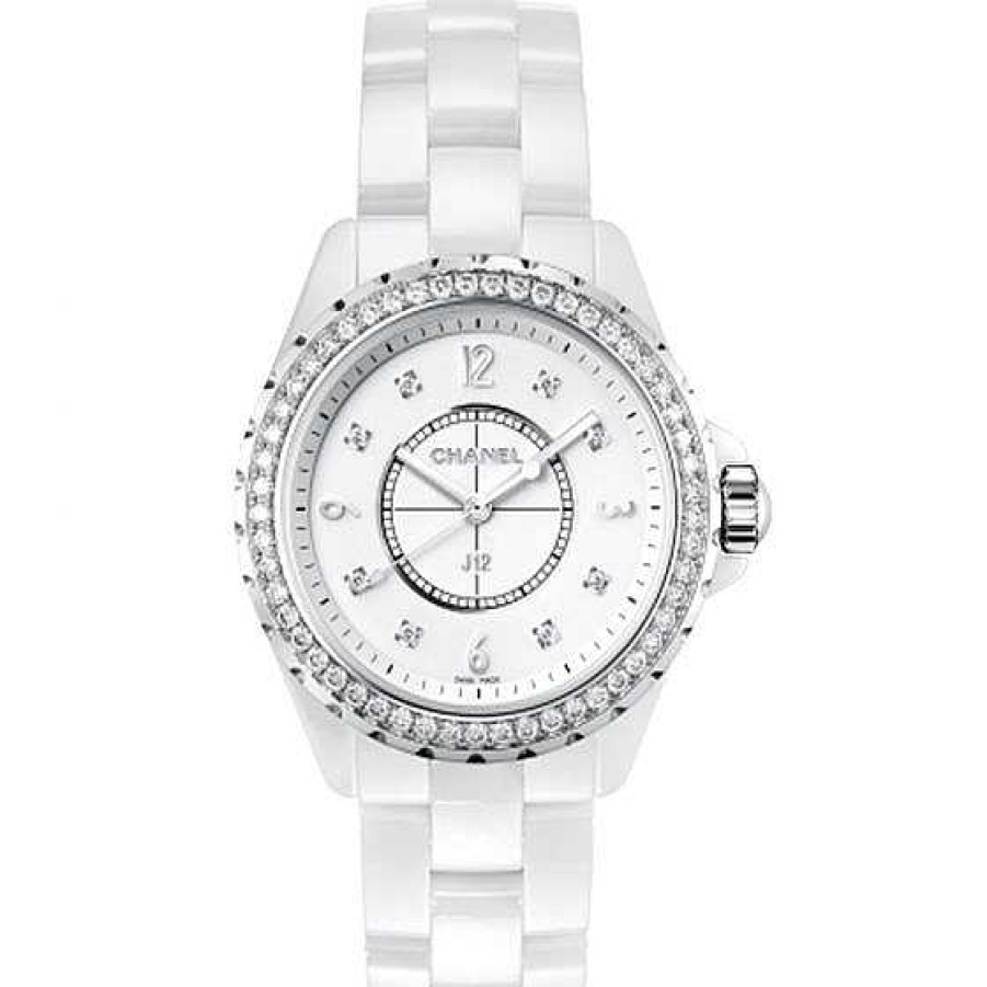 Relojes CHANEL | Chanel J12 Cer Mica Blanca E Ndices Y Bisel De Diamantes 29Mm