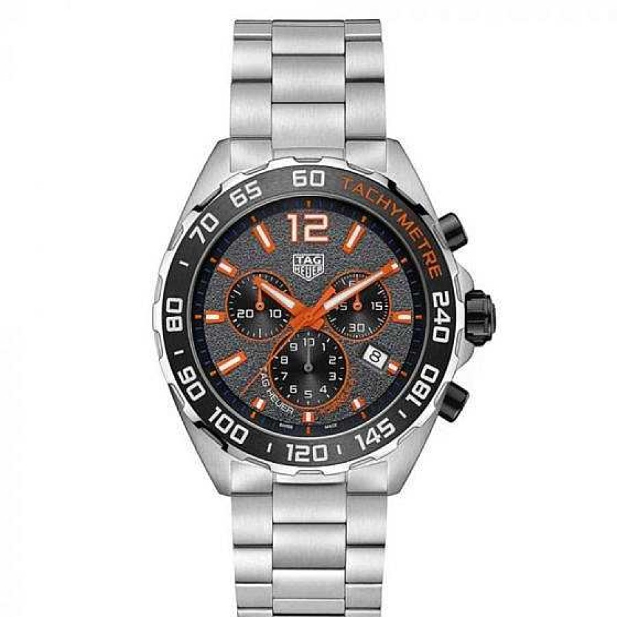 Relojes TAG Heuer | Tag Heuer Formula 1 Chronograph 43Mm Esfera Gris Y Naranja Cuarzo Acero