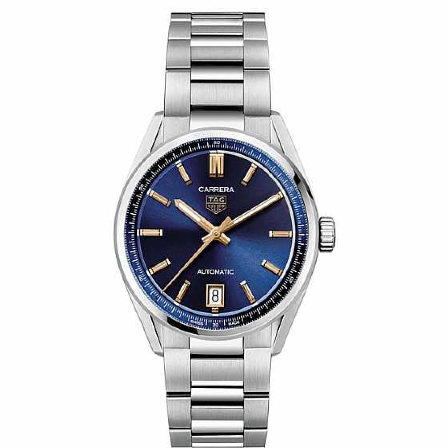 Relojes TAG Heuer | Tag Heuer Carrera 36Mm Date Azul Con Ndices Dorados