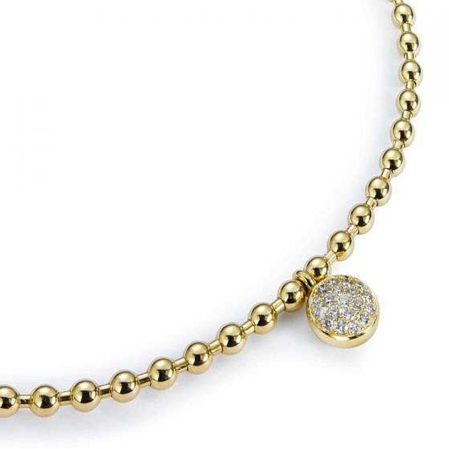 Joyas Chocrón | Gargantilla Choker "Bubbles" De Oro Amarillo Con C Rculo De Diamantes