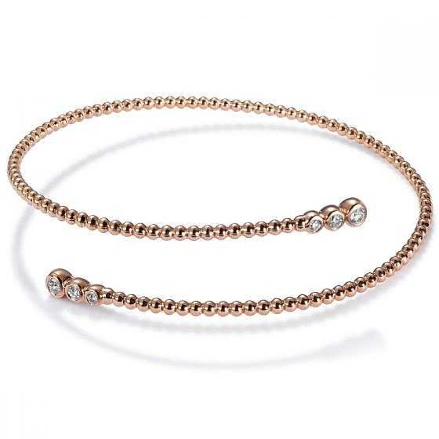 Joyas Chocrón | Pulsera "Bubbles" De Oro Rosa Con 6 Diamantes En Chat N