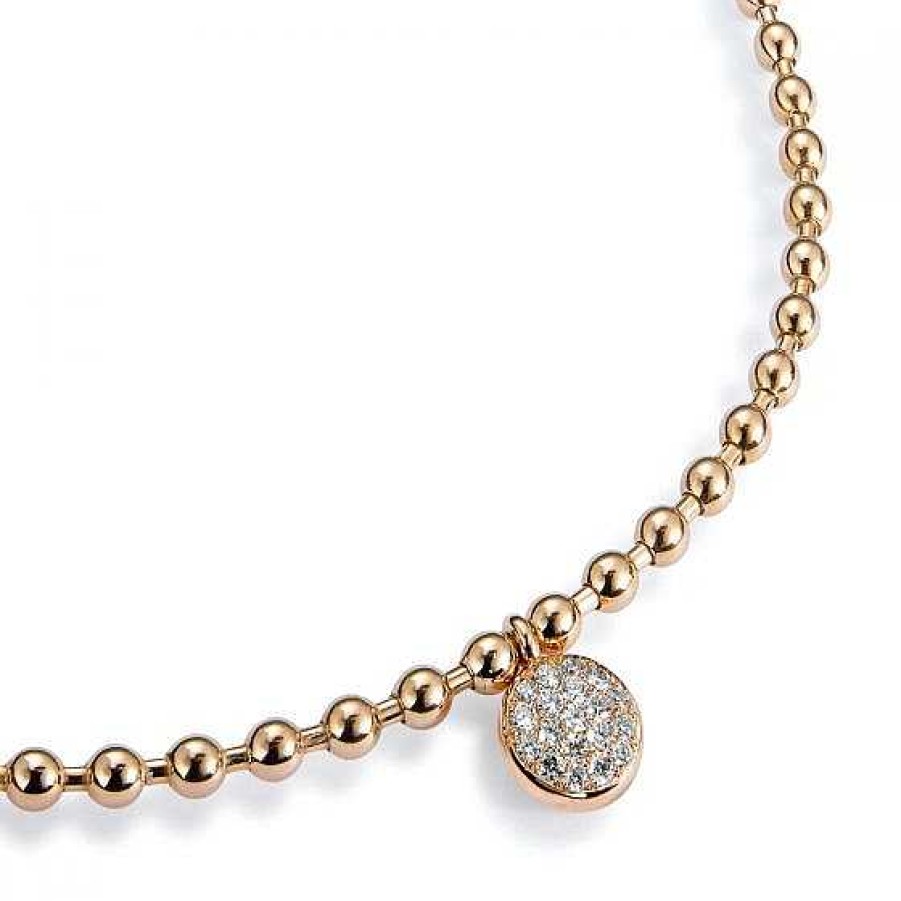 Joyas Chocrón | Gargantilla Choker "Bubbles" De Oro Rosa Con C Rculo De Diamantes