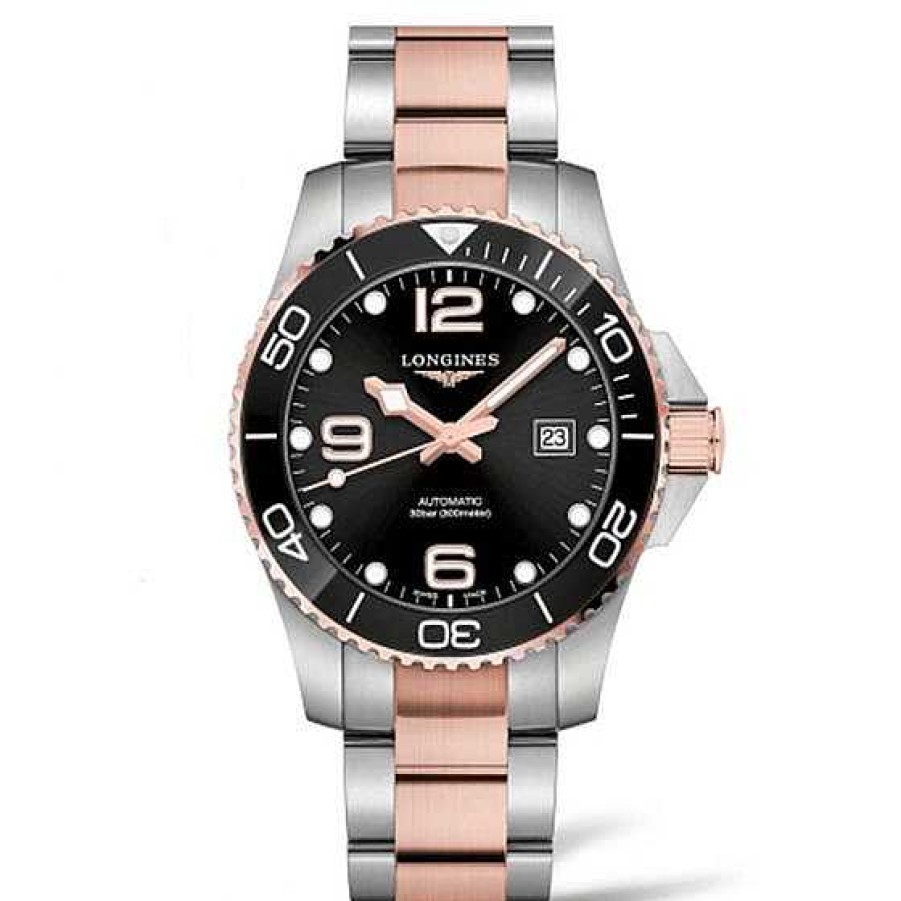 Relojes Longines | Longines Hydroconquest 43Mm Acero Y Pvd Rosa Esfera Negra