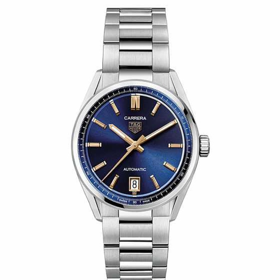 Relojes TAG Heuer | Tag Heuer Carrera 36Mm Date Azul Con Ndices Dorados