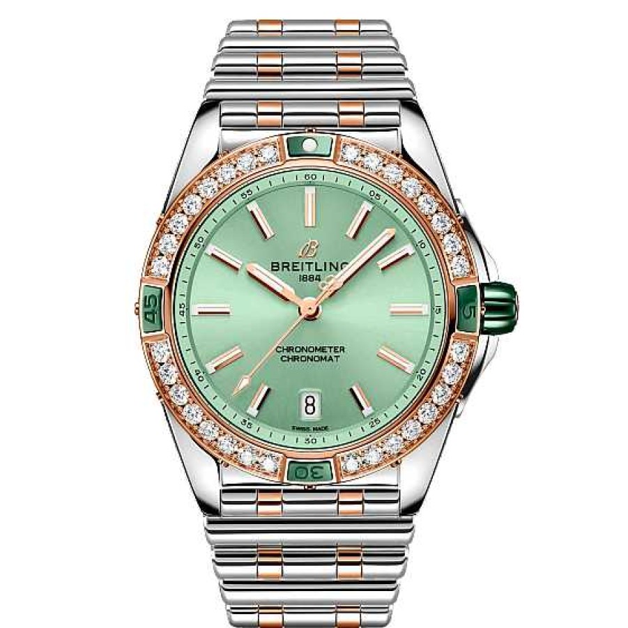 Relojes Breitling | Breitling Super Chronomat Automatic 38 Acero Y Oro Esfera Verde