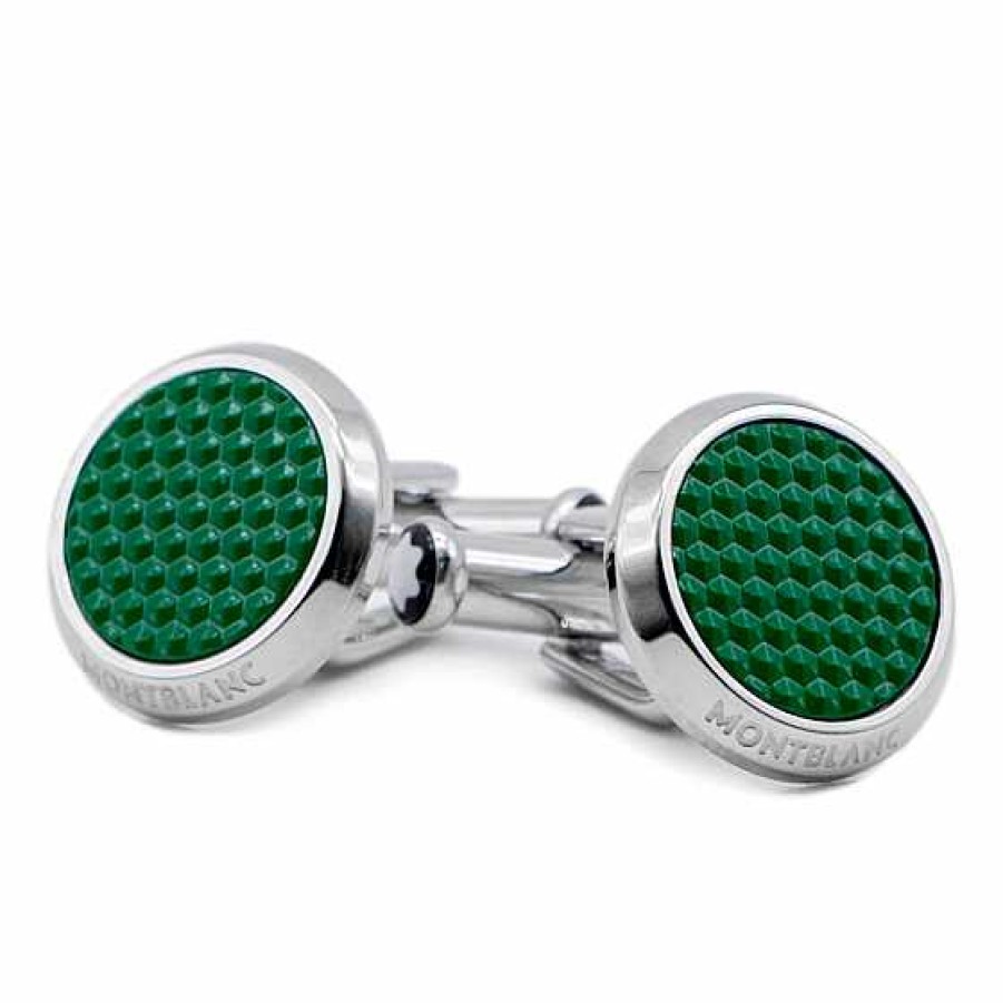 Accesorios Montblanc | Gemelos Montblanc Meisterst Ck Acero Con Motivoverde