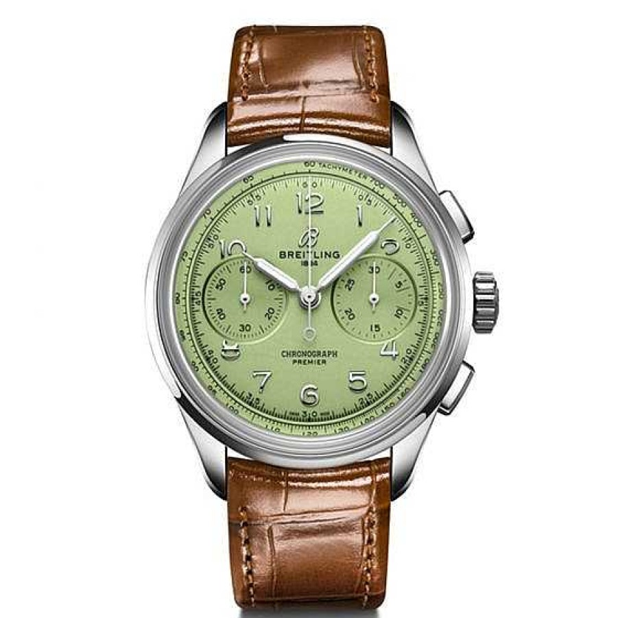 Relojes Breitling | Breitling Premier B09 Chronograph 40 Acero Verde Pistacho