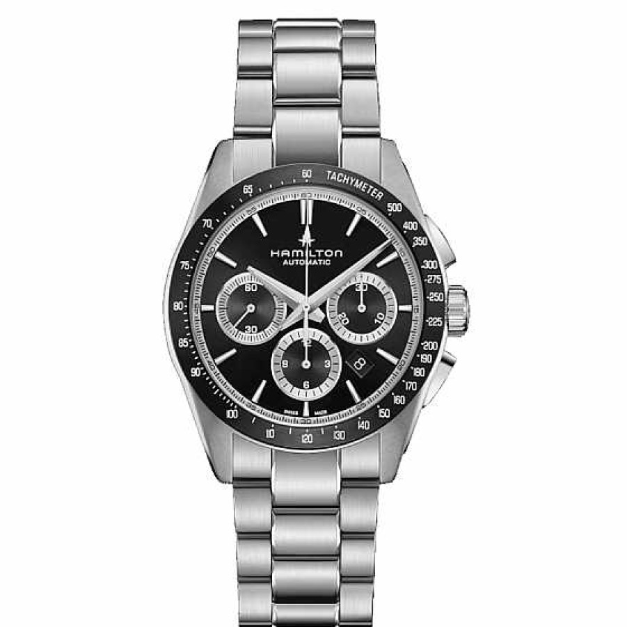 Relojes Hamilton | Hamilton Jazzmaster Performer Auto Chrono 42Mm Esfera Negra Brazalete