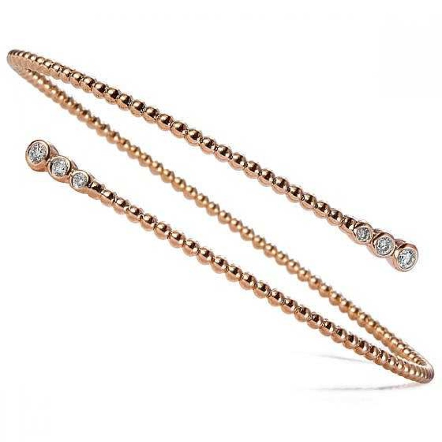 Joyas Chocrón | Pulsera "Bubbles" De Oro Rosa Con 6 Diamantes En Chat N