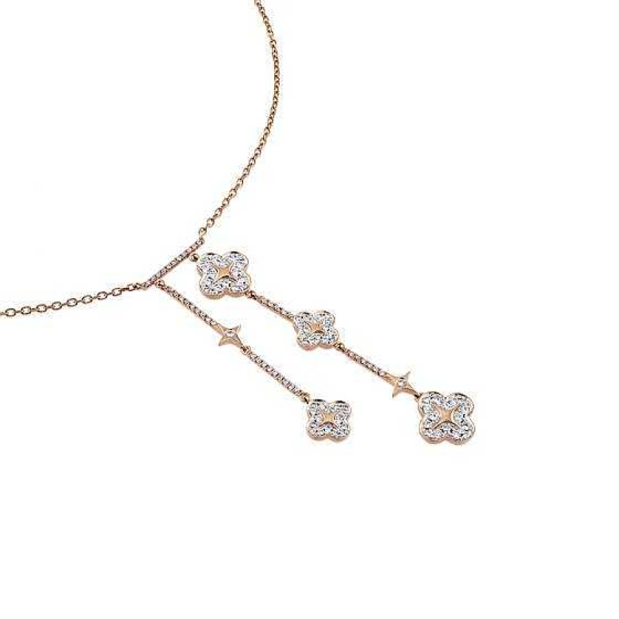 Joyas Chocrón | Colgante "Pensamiento" De Oro Rosa Con Diamantes