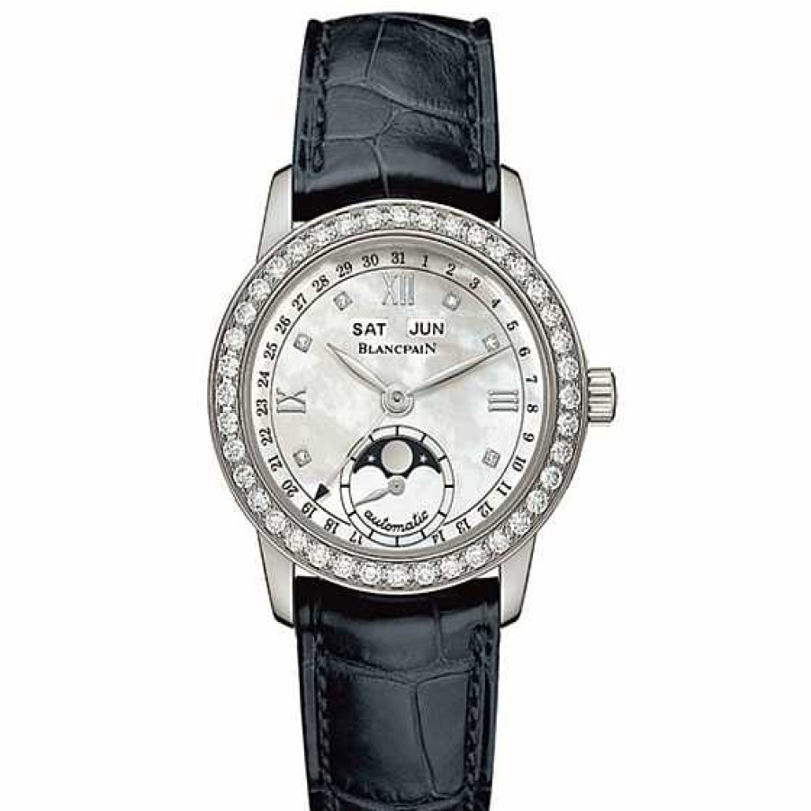 Relojes Blancpain | Blancpain Woman Calendario Completo Acero Con Diamantes Autom Tico 34 Mm