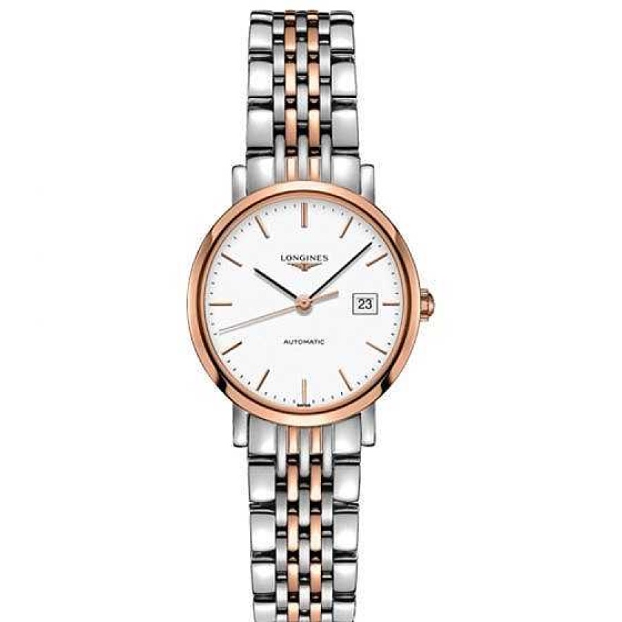 Relojes Longines | Longines Elegant 29Mm En Acero Y Oro Rosa