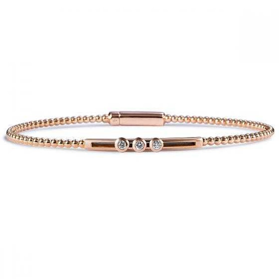 Joyas Chocrón | Pulsera "Bubbles" De Oro Rosa Con 3 Diamantes M Viles En Chat N