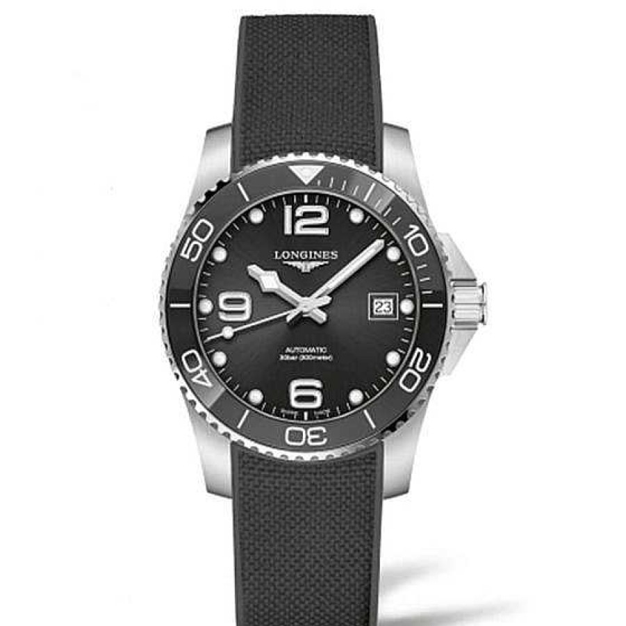 Relojes Longines | Longines Hydroconquest 39Mm Acero Esfera Negra Caucho