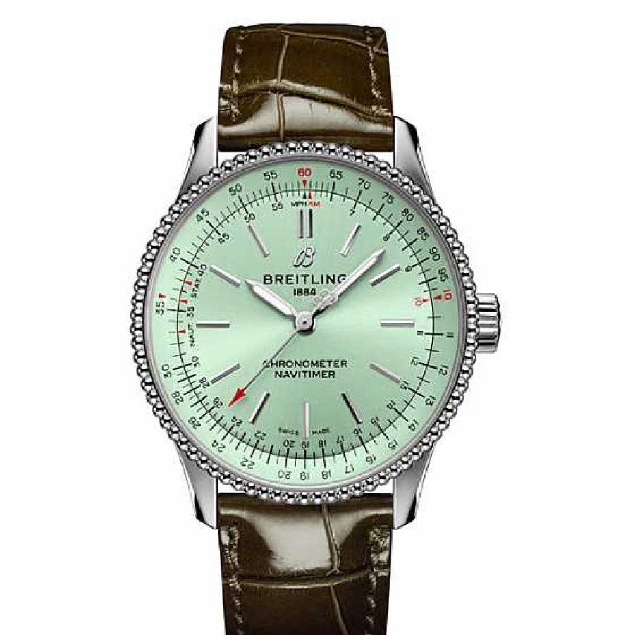 Relojes Breitling | Breitling Navitimer 35Mm Esfera Verde Menta