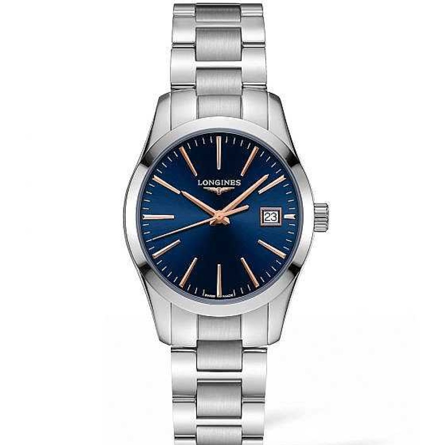 Relojes Longines | Longines Conquest Classic 34Mm En Acero Y Esfera Azul